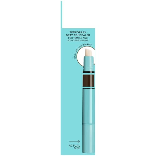 L¡¯Oreal Paris Magic Root Precision Temporary Gray Hair Color Concealer Brush, 4 Dark Brown, 0.05 fl; oz.