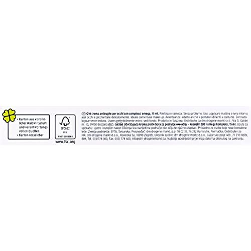 Anti-Wrinkle Eye Cream Q10 with Omega Complex - Perfume-free, PEG-free, Vegan, Not Tested on Animals - 15 ml by Balea