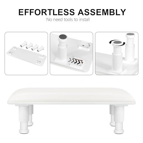 Arm Rest for Nails Tech,Height Adjustable Nail Arm Rest Stand,Cleanable Leather Hand Rest Holder Pillow,Manicure Armrest with Detachable Plastic Legs,Anti-slip