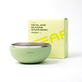 Leaf Shave | Leaf Bowl - Stainless Steel and Silicone Grooming Bowl Compatible with Brush Sets, Soap Bars and Refills for Lathering - Sage