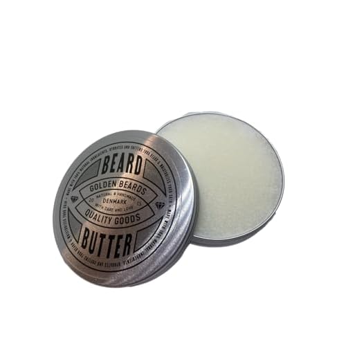 Golden Beards Kobenhavn BALM GROOMING OIL Beard Butter ? Unscented Natural Blend with Cocoa, Shea & Coconut Oils ? 100ml Vegan Beard Softener & Repair Butter for Hydration & Volume, Handmade