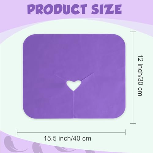 200 Pieces Disposable Face Cradle Covers Massage Headrest Covers for Massage Tables and Massage Chairs Beauty Spa Salon Bed, 11.8 x 15.7 Inches (Purple)