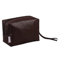 Soft Square Pouch | Lightweight Nylon Cosmetic & Accessory Bag with Strap | 3 Sizes 3 Colors (Brown, S+M+L SET (3 Pcs))