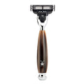 M?HLE Vivo Shaving Razor (Compatible with Gillette Mach3, Horn Brown)