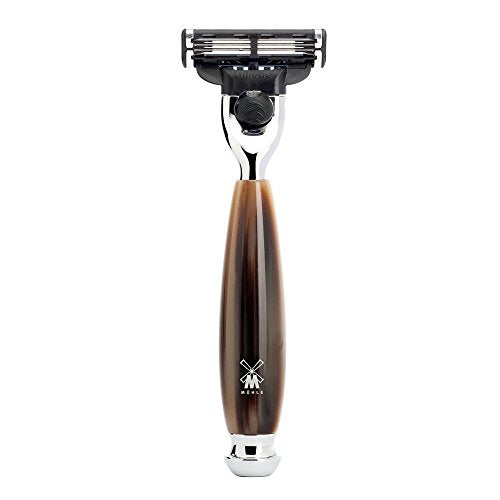M?HLE Vivo Shaving Razor (Compatible with Gillette Mach3, Horn Brown)
