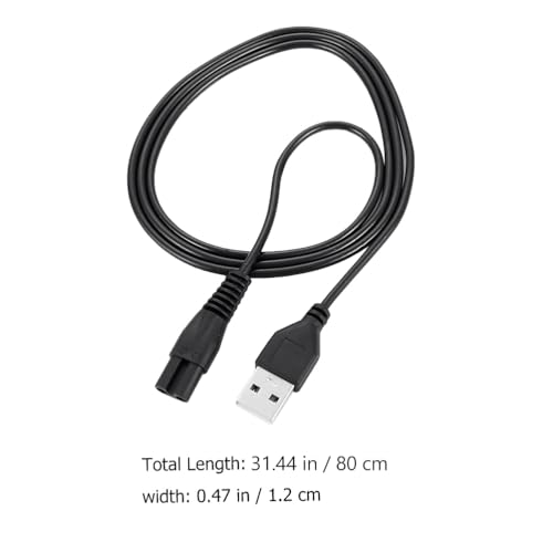 2pcs Razor Power Cord Charging Cable for Electric Shavers and Hair Removers Durable Wrapped with High Conductivity Shaver Accessory