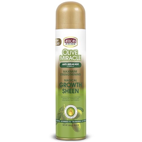 African Pride Olive Miracle Growth Sheen Spray, 8 Ounce