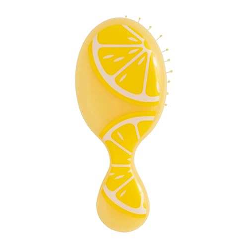 Wet Brush Mini Detangler Hair Brush, Lemon (Tutti Fruitti), Detangling Travel Hairbrush, Ultra-Soft IntelliFlex Bristles Glide Through Tangles with Ease, Pain-Free, All Hair Types, Limited Edition