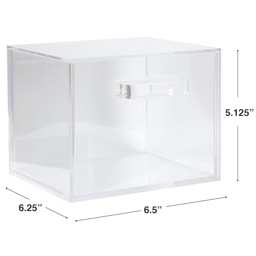 ForPro Premium Pure & Simple XL Facial Towel Acrylic Holder with Drawer, Holds 50 Pure & Simple XL Facial Towels, Disposable Makeup Remover Dry Wipe Holder