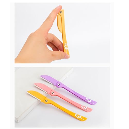 3 Packs Eyebrow Razor for Women, Eyebrow and Facial Hair Removal, Shaver, Gentle Facial Hair Remover, Dermaplaning Tool for Peach Fuzz Removal, Face Razors for Women, Eyebrow Trimmer