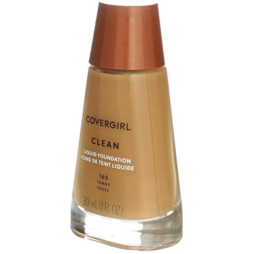 COVERGIRL Clean Liquid Makeup, Tawny (N) 165, 1.0-Ounce Bottles (Pack of 2)