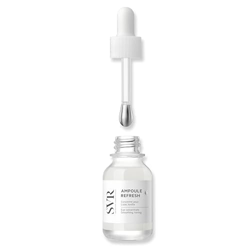 SVR Refresh Concentrate Eye Serum with Hyaluronic Acid, Peptides, and Caffeine. Decongest, Awaken, Tone, and Smooth Puffy Eyes. Targets Dark Circles and Under-eye Bags, 0.5 fl. oz.