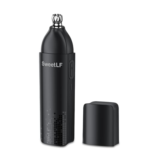 SweetLF Professional 7000 RPM Nose & Ear Hair Trimmer ? Whoe Body Washable, USB-C Charging£¬Pocket-Sized (4.7¡¿1.26inch), Stainless Steel Replaceable Blade (Light Black)
