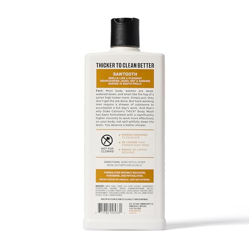 Duke Cannon Supply Co. THICK High-Viscosity Body Wash for Men the Scent Seeker Variety 4 Pack - Premium Ingredients, Plant-Based Thickeners, Superior Lather, Natural Exfoliate, 17.5 Fl Oz (4 Pack)