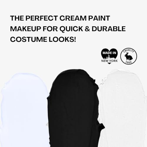 Mehron Makeup Tri-Color Character Makeup Palette | Halloween, Special Effects and Theater Cream FX Palette | Face Paint .7 oz (20 g) (Skeleton)