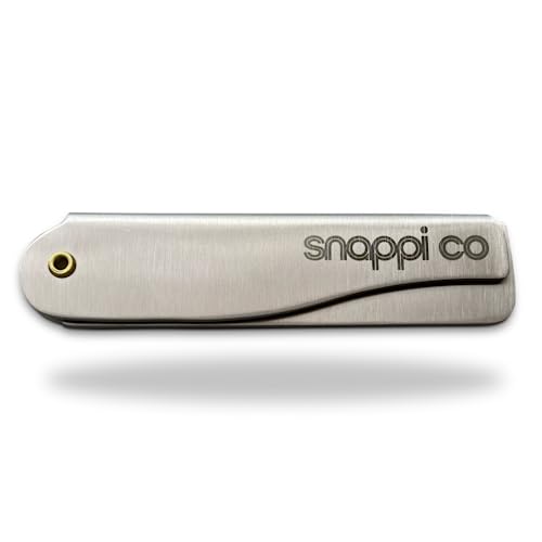 Snappi Co¢ç Metal Folding Beard Comb | 304 Stainless Steel Pocket Comb for Men for Beard Grooming, Hair Styling & Moustache Care | Compact Flip Comb, Portable Mens EDC Accessories | Includes Gift Box