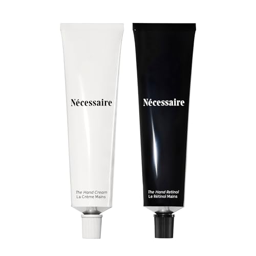N?cessaire The Hand Duo ? The Hand Cream + The Hand Retinol Treatment Gift Set for Dry Hands ? Daily Moisture + Nighttime Repair with Ceramides, Peptides & Retinol ? 2 x 2.2 oz
