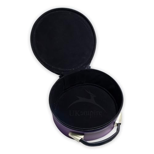 Masonic Cryptic Masons Royal & Select Crown Cap Case Purple Embroidered (R&SM Emblem) - Freemason Hat Carrying box