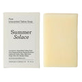 Summer Solace Tallow Soap Bar All-Natural Face & Body Wash Brick Deeply Nourishing Handcrafted Moisturizing Bar for Dry, Sensitive Skin Unscented 4.9oz (Pure)