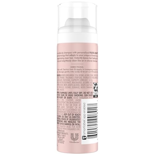 Nexxus Dry Shampoo, Travel-Size 3-Pack, Advanced Invisible Clean ? Instant Oil Control for Soft, Shiny Hair Between Washes, Rose & Waterlily Scent, 1.15 Oz Ea