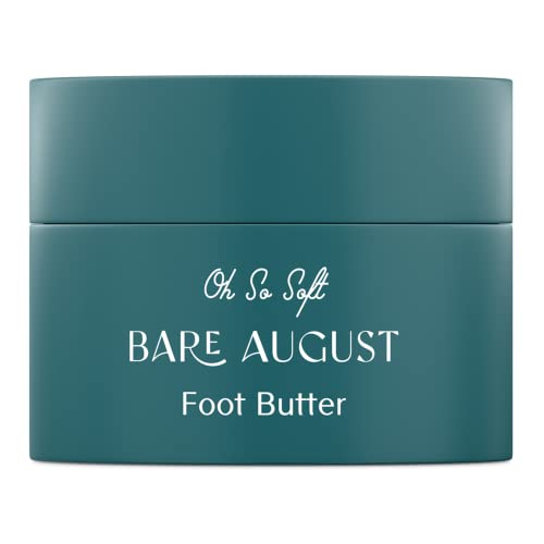Bare August Foot Cream & Heel Balm Butter lotion for Soft, Smooth & Healthy Feet - Foot Moisturizer and Callus Cream Softener to Repair Rough, Dry, Cracked Feet (3.4 fl oz) (Pack of 2)