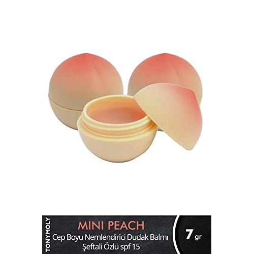 TONYMOLY Mini Peach Lip Balm, Moisturizing & Hydrating Korean Lip Care, Long-Lasting Travel-Friendly Formula with Peach Scent, Giftable Lip Care