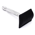 Parker Genuine Leather Safety Razor Travel Sheath ? Black-Buffalo Leather, Hand?Stitched Protection Sleeve for DE/Butterfly/3?Piece Razors