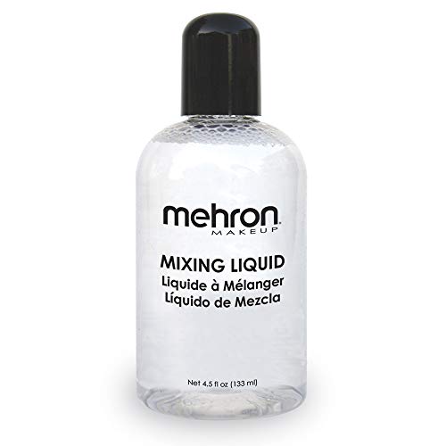 Mehron Makeup Mixing Liquid | Water Resistant For All Day Wear | Multi-Use Makeup Transformer | Eyeliner Mixing Medium | Clear 4.5 fl oz (133 ml)