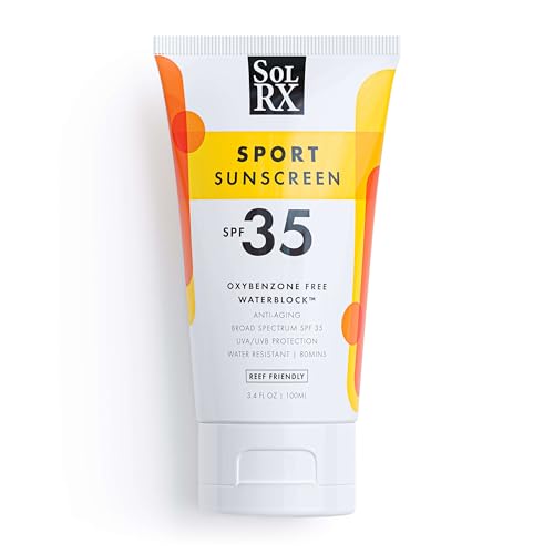 SolRX SPORT SPF 35 Sunscreen, Reef Friendly, Oxybenzone Free, Fragrance Free