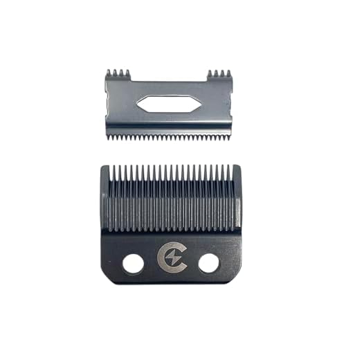 Caliber .50 Caliber Dual DLC Taper Blades - Stainless Steel Replacement Blades for Clippers