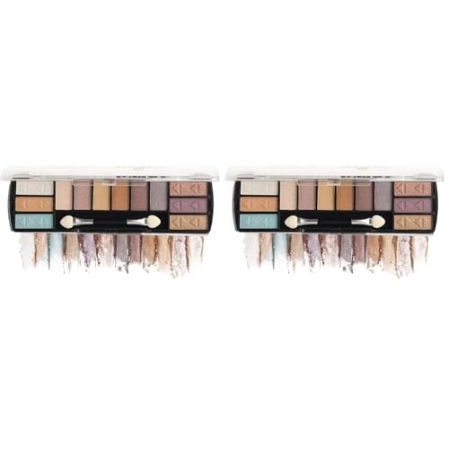 L.A. COLORS Day To Night 12 Color Eyeshadow Palette, Sunset, 0.28 oz. (CES425) (Pack of 2)