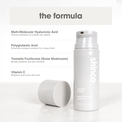 Aqua Lock Advanced Hyaluronic Acid Serum ? Multi-Molecular Hydration with Aloe, Green Tea & Vitamin E | Plumps, Moisturizes & Soothes Skin (1 fl oz)