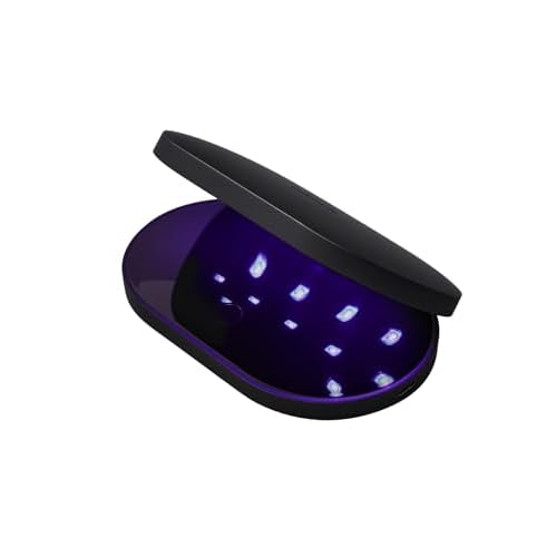 ohora Pro Portable Gel Lamp (Black) - 11W Max, Timer (60s), Portable Lamp for Curing Gel Nail Art, Polish, Stickers and Strips