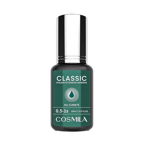 Classic Eyelash Extension Glue ? HQ Free ? Made in Japan ? Low Fume, All-Climate, Sensitive-Friendly, Extra Strong ? 8 Weeks Retention ? for Professional Lash Techs ? 5ml (0.5-1s)