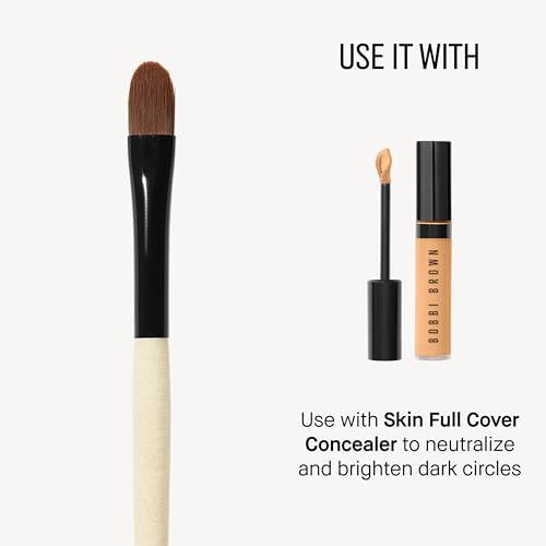 Bobbi Brown Foundation & Concealer Brush | Full Coverage & Touch-Up Makeup Brushes for Blemishes, Dark Circles & Seamless Blending