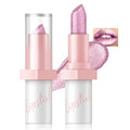Metallic Pink Frost Glitter Lipstick for Women, Long Lasting High Shine Diamond Creamy Nude Light Pink Lipstick Transfer Proof,Shimmer High Impact Full Coverage Non Stick Cup Lip Makeup#1