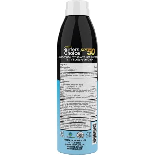 2-Pack H2Ocean Surfers Choice Tattoo Sunscreen SPF 50 UVA/UVB Sunscreen with Tattoo Protek Quick Dry Reef Safe Water Resistant