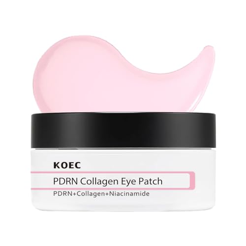 Collagen Eye Patch 30 Pairs, Under Eye Patches with PDRN, Collagen & Niacinamide, for Puffy Eyes Dark Circles and Fine Lines Smoothing Skin Treatment