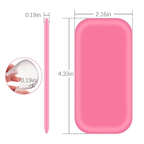 4Pcs Silicone Lash Pad Silicone Eyelash Extension Pad Loose False Lashes Holder Pad Lash Grafting Gasket Pallet Reusable Silicone Pad Eyelash for Women Lash Extension Supplies Tools (Pink)