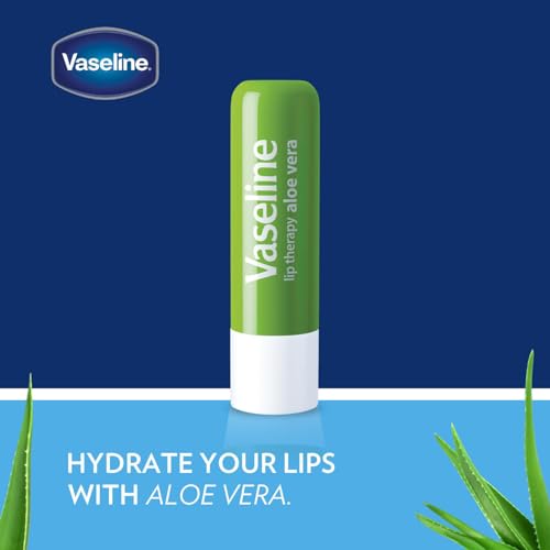 Vaseline Lip Therapy Aloe Fresh 8-Pack ? Moisturizing Lip Balm for Very Dry Lips, 0.16 Oz Ea