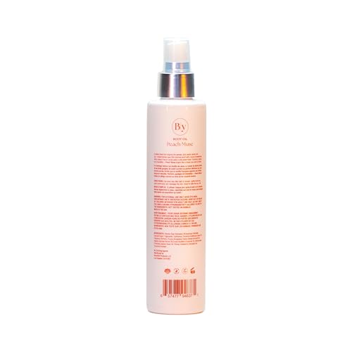 Peach Muse Hydrating Body Oil 7fl oz, Oil moisturizer for dry skin, Natural, With Argan Oil, Body Serum, After shower oil, Vegan, Nourishing, Clean Beauty, Paraben+Silicone free, Vitamin E