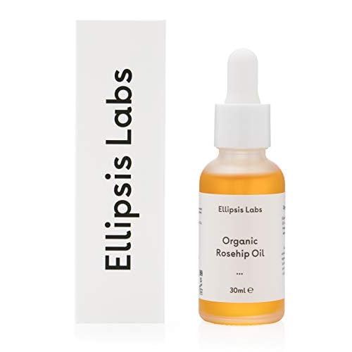 Organic Rosehip Oil by Ellipsis Labs. 100% natural and organic moisturizing oil, works against dry skin conditions for improved skin barrier function. 30ml/1fl.oz