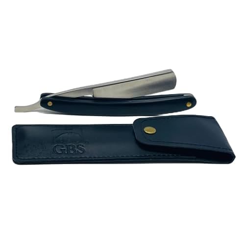 GENTS Professional Straight Razor Shaving Kit - Complete 7-Piece Gift Set with Leather Strop & Ceramic Bowl