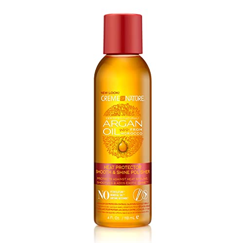 Creme of Nature Argan Oil Anti Humidity Gloss & Shine Mist With Heat Protection, Smooth & Shine Hair Polisher With Anti Frizz Control, 4 Fl Oz Each