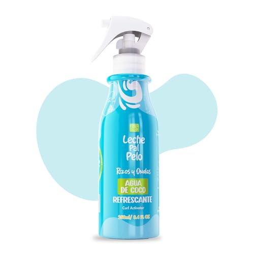 Leche Pal Pelo Curly and Wavy - Curl Refresher - Hair Spray for Wavy Hair - Curly Hair Products with Coconut Milk, Provitamin B5 - 8.4 oz