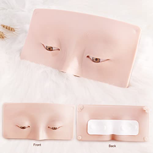 Makeup Practice Face, Bueuo 2 Pcs Makeup Practice Board Makeup Mannequin Face 3D Realistic Pad for Makeup Artist Makeup Beginner Self-taught or Professional Enthusiasts