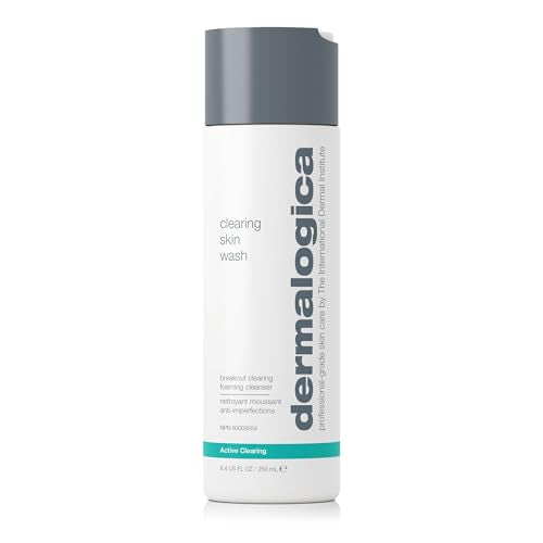 Dermalogica Clearing Skin Wash - Anti-Aging Acne Face Wash - Natural Breakout Clearing Foam with Salicylic Acid and Tea Tree Oil