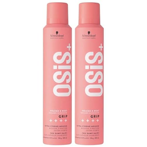 OSiS+ Grip Extreme Hold Mousse - Extra Strong Control Volume Mousse with Heat Protection