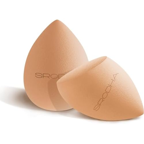 Beauty Make Up Sponges Set | 6 Piece Pack | Liquid Makeup Blender Sponge Sets | For Blending Face Complexion Foundation Concealer Cream Products Powder (Tapered Nude)