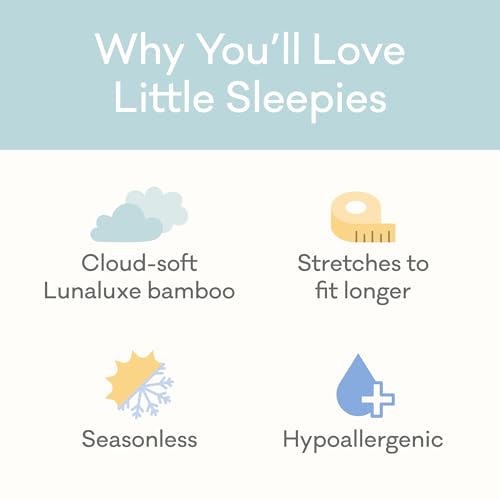 Little Sleepies Two-Piece Pajama Set for Boys & Girls, Soft Viscose from Bamboo Toddler Pajamas for Kids, Family Matching PJs